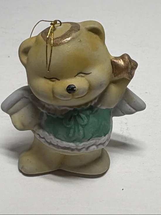 Set of 4 Teddy Bear Around The World Angel Ornaments - Picture 6 of 6